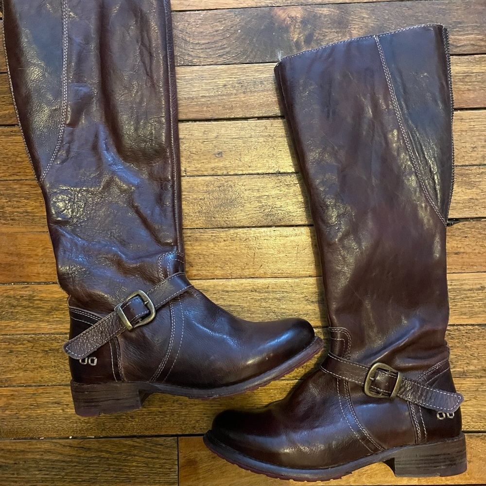 Bed Stu Brown Leather Knee-High Riding Boots - Picture 4 of 8